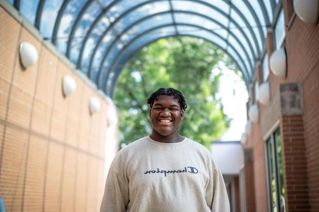 Student smiling